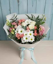 Букет цветов из:  Розы, Лизиантусы и Хризантемы в Шебекино