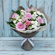 Букет цветов из:  Герберы, Альстромерии и Хризантемы #REPLACE_PRED# Шебекино