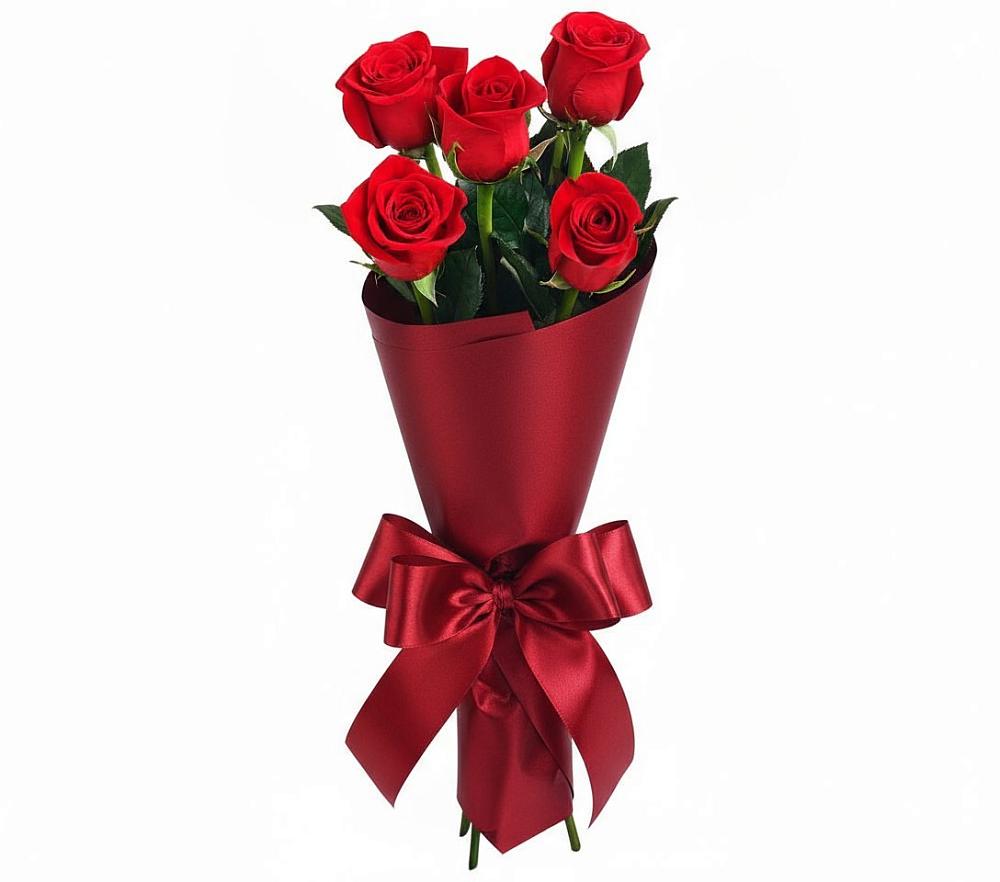 Букет 5 Красных роз Эдлесс Лав в Шебекино