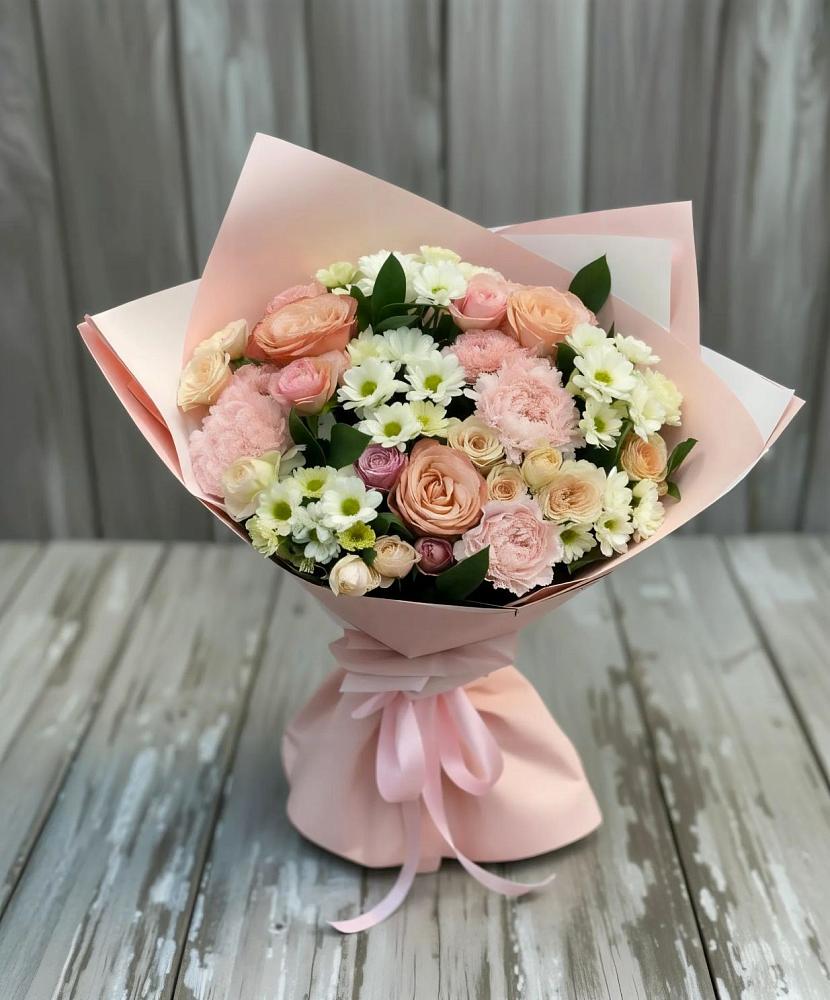 Букет цветов из: Гвоздики, Розы и Хризантемы в Шебекино