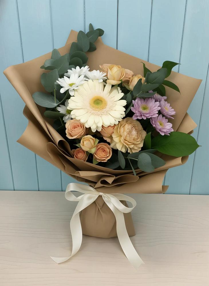 Букет цветов из: Герберы и Хризантемы в Шебекино