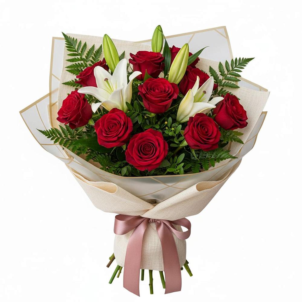 Букет цветов из: Лилии и Розы в Шебекино