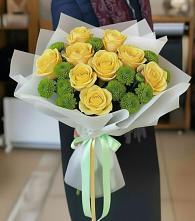 Букет цветов из:  Хризантемы и Розы в Шебекино