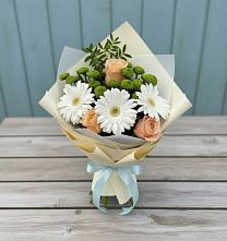 Букет цветов из:  Герберы, Розы и Хризантемы #REPLACE_PRED# Шебекино